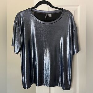 H&M Blue Metallic Shirt